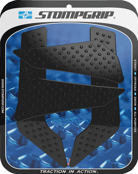 Stompgrip 55-10-0126B Tank Grips - Volcano - Black - for Yamaha - Xt 08-25