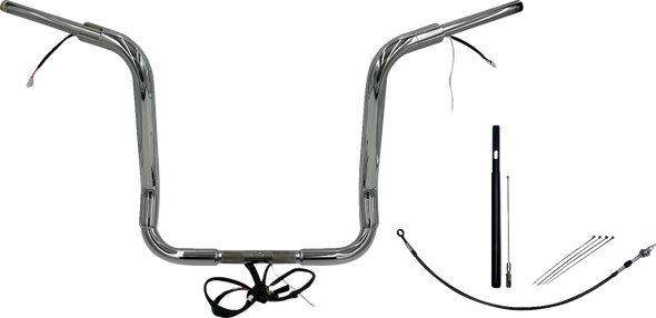 Fat Baggers Inc. 812416 Ez Install Wired 1-1/2" Round Top Handlebar Kit - 16"