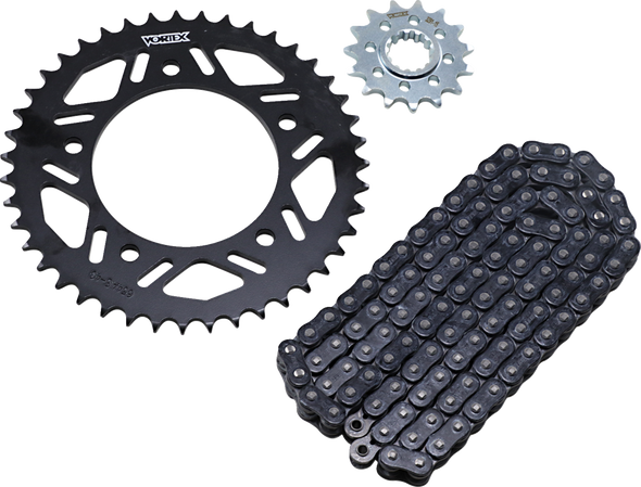 Vortex CK6377 Chain and Sprocket Kit - Hfrs - Black - for Yamaha YZF-R1/M