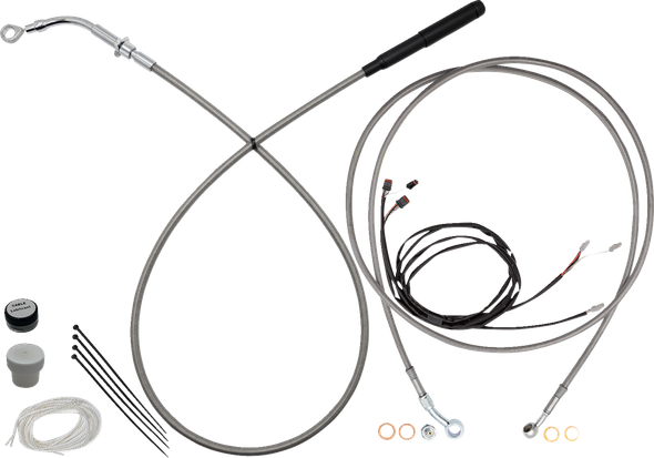 Fat Baggers Inc. 219012-C Ez Install Kit - Braided Stainless Steel/Chrome