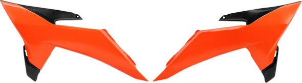Ufo KT05025#FFLU Radiator Covers - Fluorescent Orange/Black - for KTM