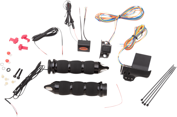 Avon Grips Air-90-A-S-F-RH Heated Grips - Air Cushion - Spike - TBW - Black