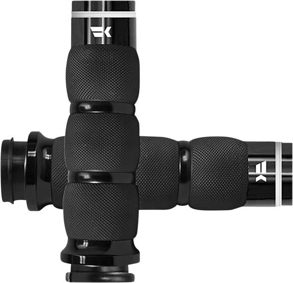 Khrome Werks 500130 Turbine Grips - Air Cushion - TBW - Black