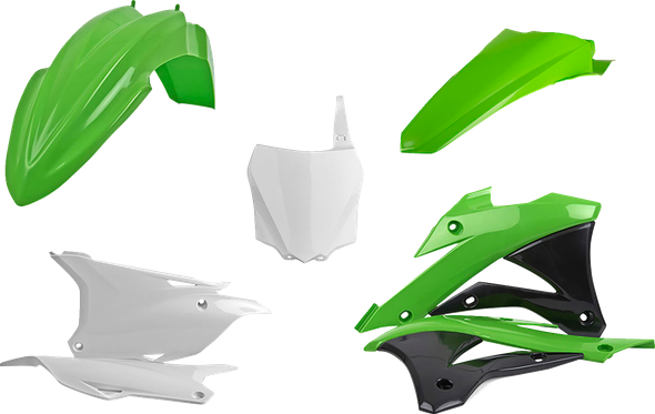 Polisport 90696 Body Kit - Complete - OEM Green/White/Black - Kx 85