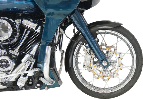 Klock Werks KWF-01-0309 Henry Front Fender - Black - 21" - HD Touring/Trike