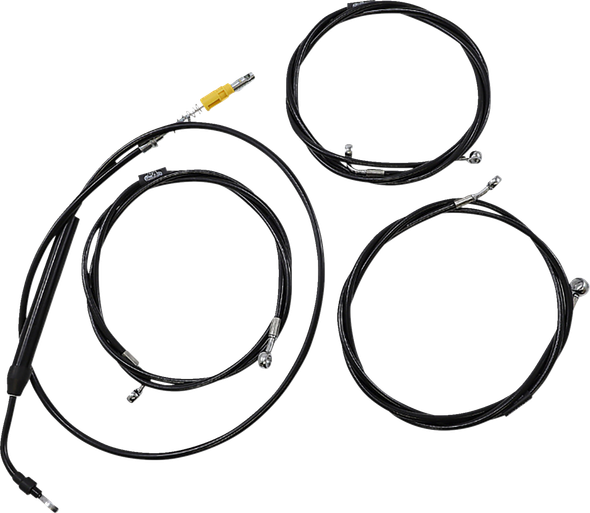 La Choppers LA-8058KT-08M Standard Midnight Braided Handlebar Cable/Brake Line