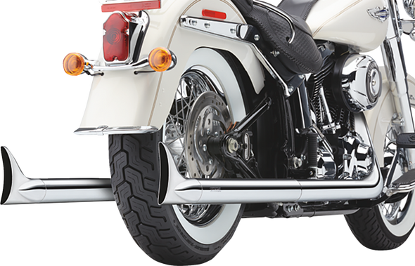 Cobra 6987 True Dual Exhaust - Fishtail - 97-06 Softail