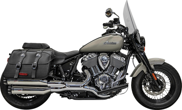 Bassani Xhaust 8CH17 4" Slip-On Mufflers - Chrome