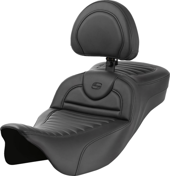 Saddlemen 808-07B-203B0 Roadsofa Ext Reach Seat - w/ Backrest - FL 08-24