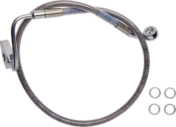Drag Specialties 1741-6336 Brake Line - Rear - ABS - Stainless Steel