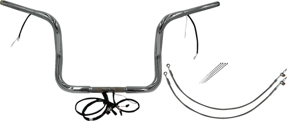 Fat Baggers Inc. 901512 Ez Install Wired 1-1/4" Round Top Handlebar Kit - 12"