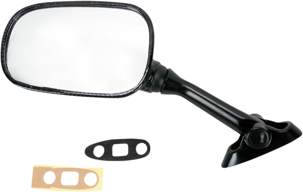 Emgo 20-69724 Mirror - Side View - Carbon Fiber - Rectangle - Left - for Suzuki