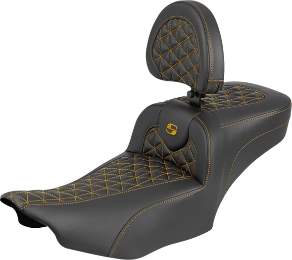 Saddlemen 823-07-211B7 Roadsofa Ext Reach Seat - w/ Backrest - FLH/FLT 23-25