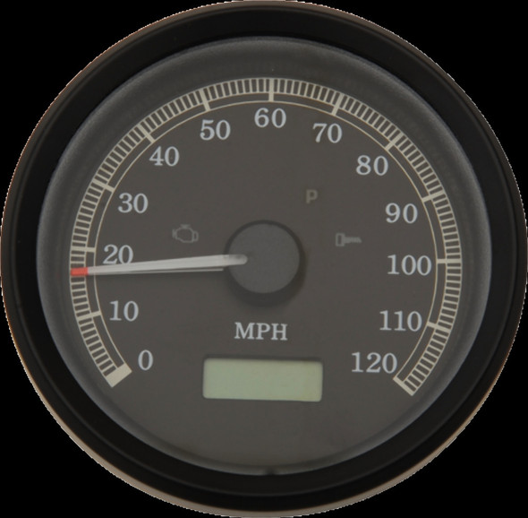 Drag Black Electronic Analog Speedometer Speedo for Harley Dyna Sportster
