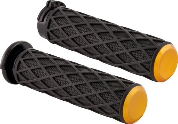 Arlen Ness 500-014 Diamond Grips - Cable - Gold
