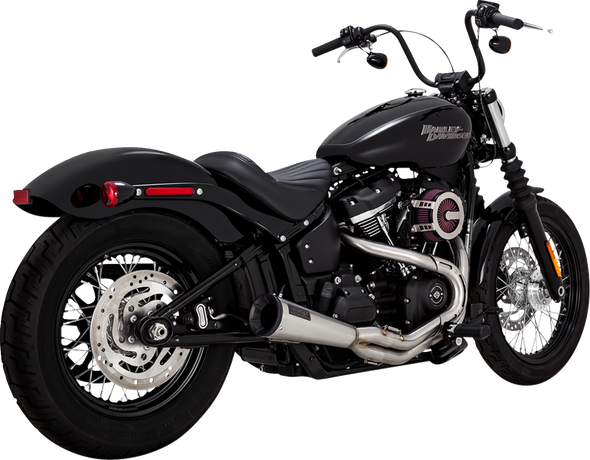 Vance & Hines 27323 2-into-1 Upsweep Exhaust System - Brushed - Stainless Steel