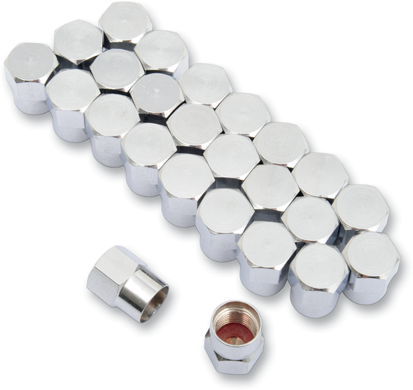 K&l Supply 32-8196 Valve Stem Cap - Chrome - 25 Pack