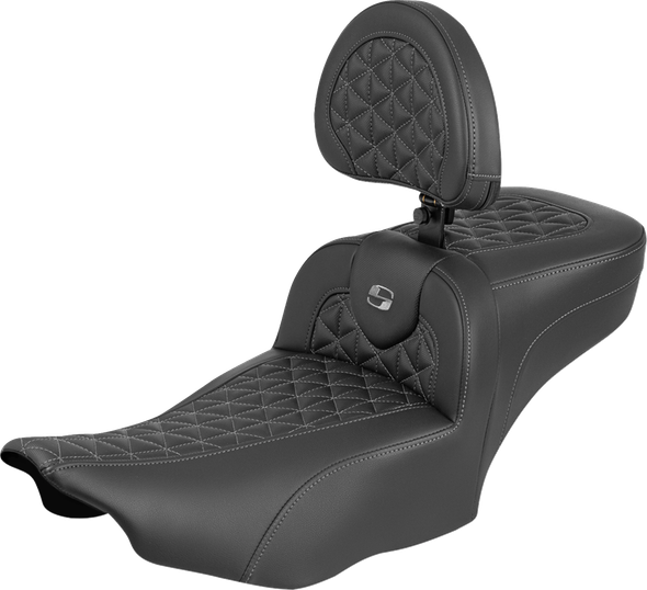 Saddlemen 823-07-211B2 Roadsofa Ext Reach Seat - w/ Backrest - FLH/FLT 23-25
