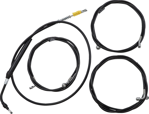 La Choppers LA-8058KT-19B Standard Black Vinyl Handlebar Cable/Brake Line Kit