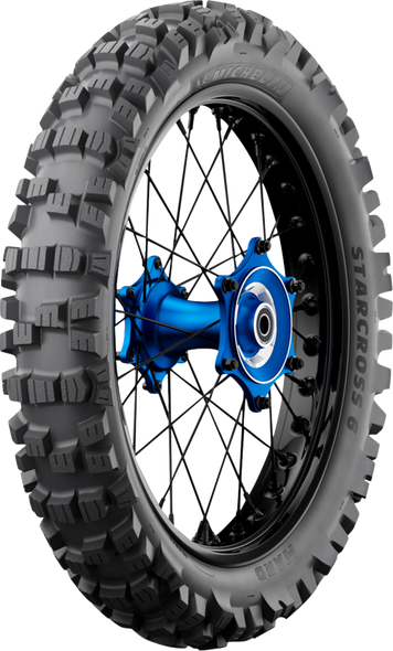 Michelin 52416 Tire - StarCross 6 Hard - Rear - 110/90-19 - 62M