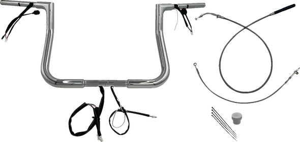 Fat Baggers Inc. 749011 1-1/4" Ez Install Flat Top Handlebar - 11" - Chrome