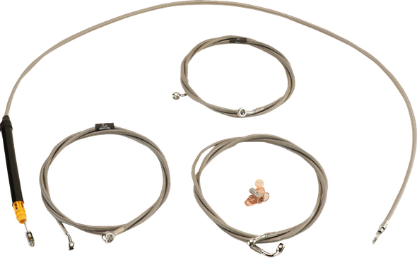 La Choppers LA-8059KT-19 Standard Stainless Braided Handlebar Cable/Brake Line