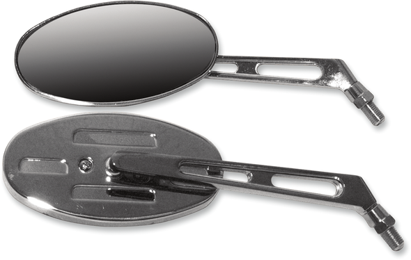 Emgo 20-26305 Mirrors - Side View - Oval - Short - Pair
