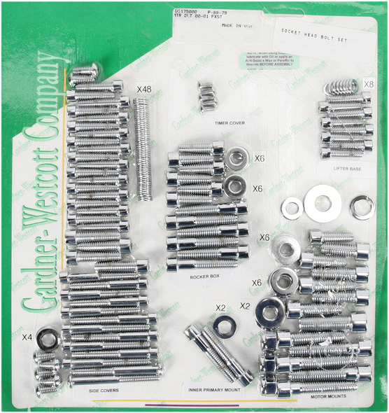 Gardner-Westcott P-88-79 Bolt Kit - Motor Set - Socket-Head - Softail