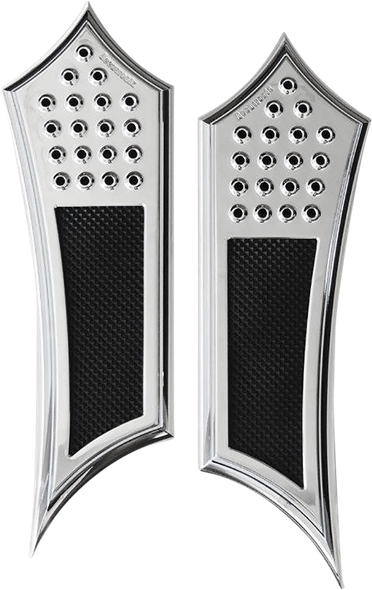 Accutronix FBF01-DIC Front Floorboards - Chrome w/ Rubber Inserts - Fl