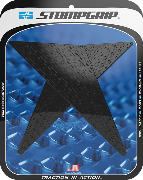 Stompgrip 55-14-0156B Tank Grips - Icon - Black - for Honda - Gl 18-25