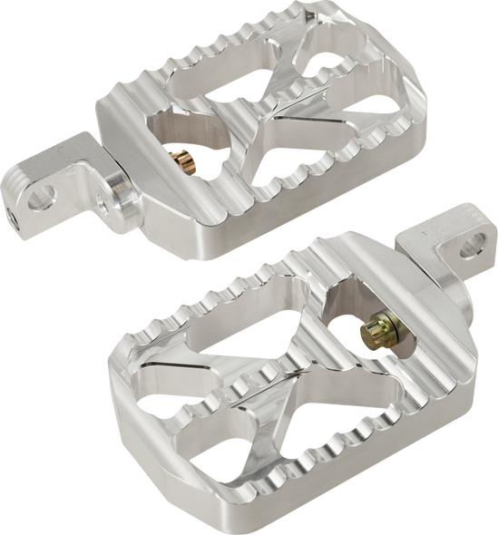 Joker Machine 08-646-3 Bear Claw Foot Pegs - Silver - for Harley-Davidson