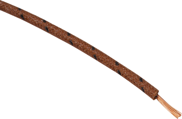 Namz NCBW-10 Cloth-Braided Wire - 25' Spool - 16-Gauge - Brown/Black