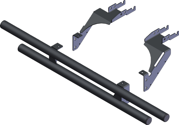 Kfi Products 102085 Rear Bumper - Round - Black - for Polaris - General 21-26