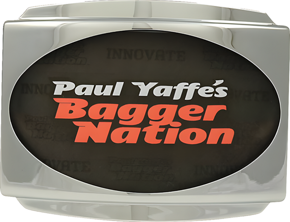Paul Yaffe Bagger Nation PYO:USLP3-C-23L License Plate Frame - Chrome