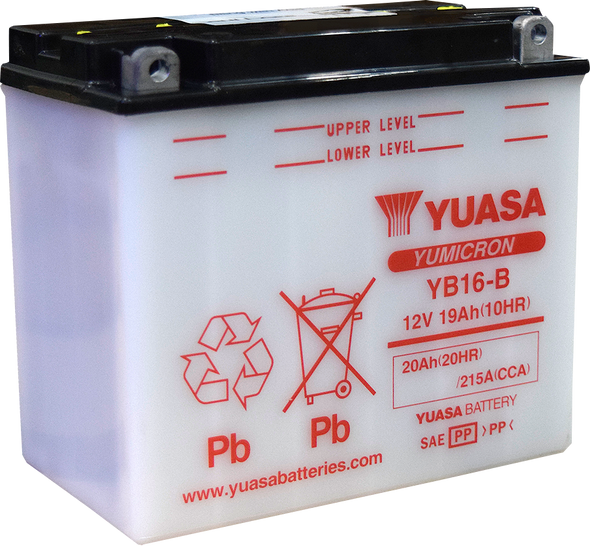 Yuasa YUAM2216YTWN Battery - YB16-B