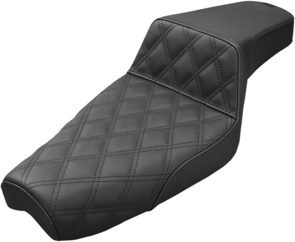 Saddlemen 879-03-172 Step-Up Seat - Front Lattice Stitch - Black - XL