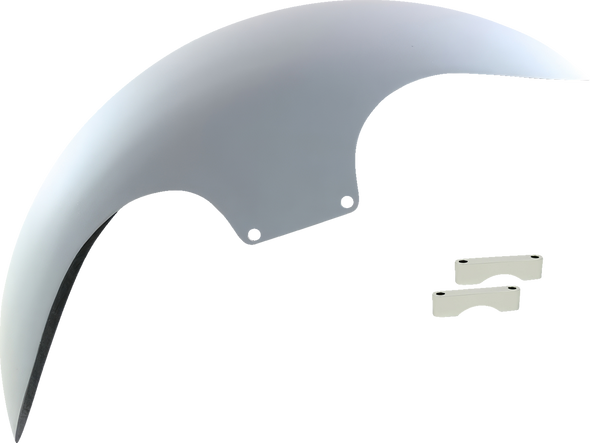 Paul Yaffe Bagger Nation PYO:CAFE-19-13E-C-C Cafe Front Fender - Chrome Spacers