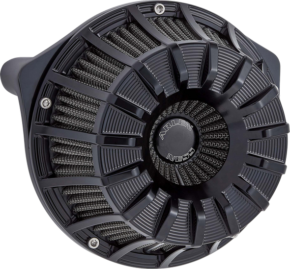 Arlen Ness 600-223 Inverted Series Air Cleaner Kit - 15-Spoke - All Black
