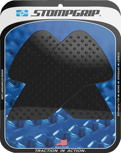 Stompgrip 55-10-0189B Tank Grips - Volcano - Black - for Honda - Crf 21-25