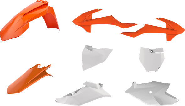 Polisport 90760 Standard Body Kit - White/Orange Oem - for Ktm - Sx 18-24