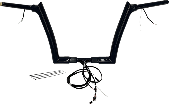 Fat Baggers Inc. 802312-B Ez Install Wired 1-1/2" Pointed Top Handlebar Kit