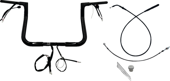 Fat Baggers Inc. 749011-B 1-1/4" Ez Install Flat Top Handlebar - 11" - Black