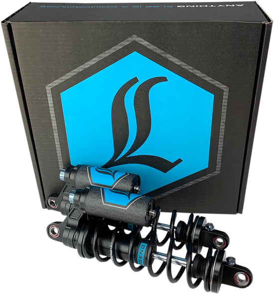 Legend Suspension 1310-1897 Revo Arc Piggyback Shocks - Black - 04-22 Sportster