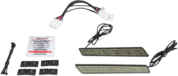 Custom Dynamics CD-LATCH-HD-S Smoke Saddlebag Latch Lights for Harley Davidson