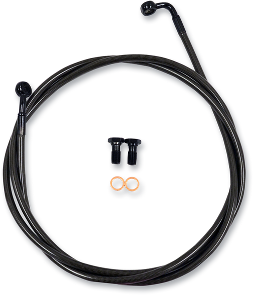 LA Choppers LA-8153B16M Brake Lines - 15" - 17" Ape Hanger Handlebars - Midnight