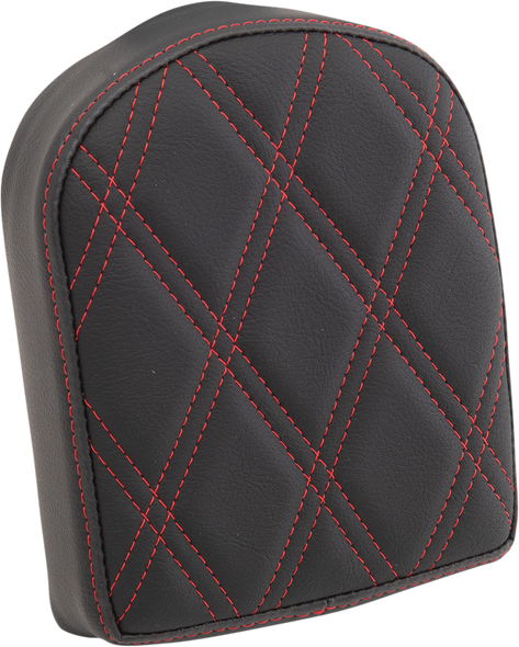 Drag Specialties Seats 0822-0445 Sissy Bar Pad - Double Diamond - Red - Short