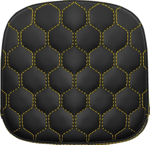Saddlemen 040749GOL Sissy Bar Pad - Honeycomb - Gold Stitching
