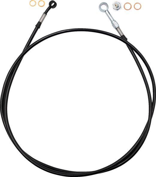 FAT Baggers INC. 100060-B Ez Install Brake Line - 60" - Black Braid