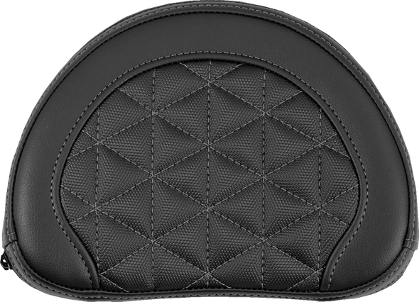 Saddlemen 051321102 Contoured Sissy Bar Pad - Tri-Gripper - Gray Stitch