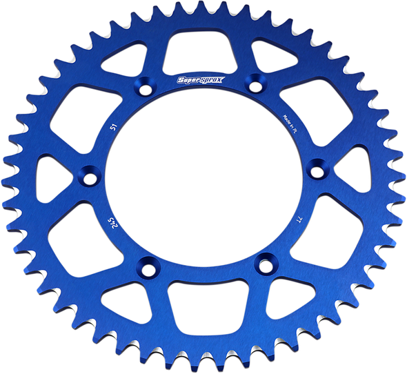 Supersprox RAL-245-51-BLU Rear Sprocket - Blue - for Yamaha - 51 Tooth
